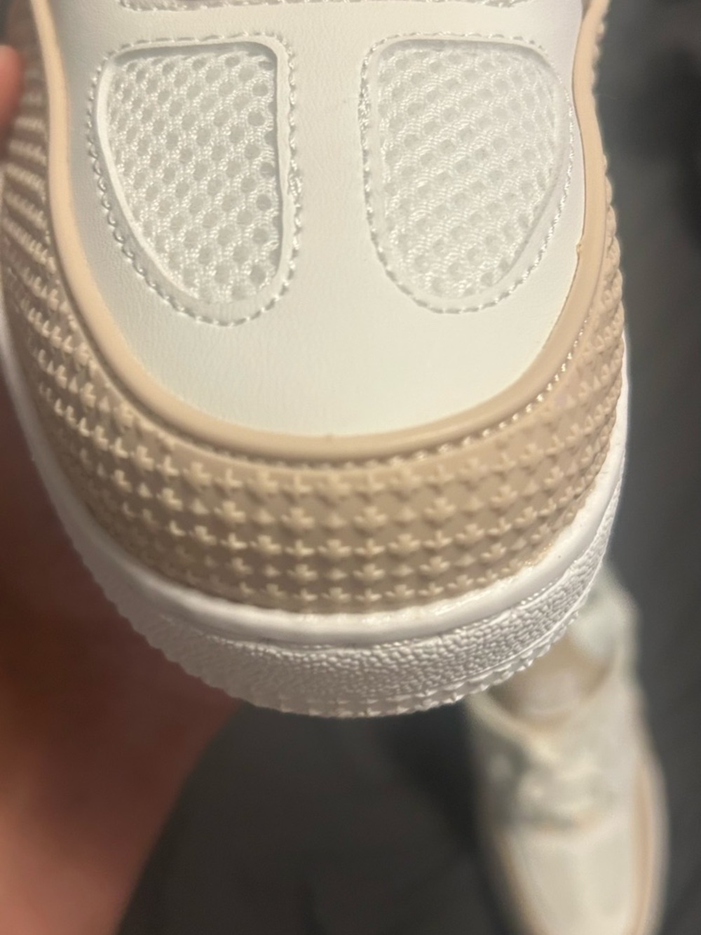 Louis Vuitton White and Beige Men's Sneakers - Picture 5 of 6